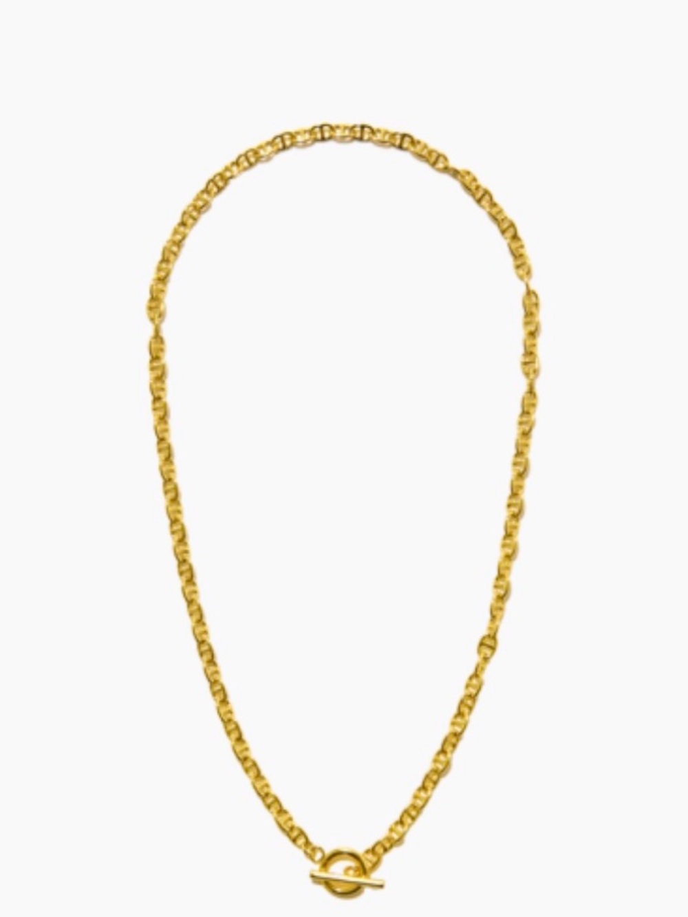 Polished Gold Toggle Chain Necklace - Women Jewelry